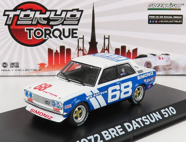 DATSUN | 510 BRE N 68 RACING 1972 P.GREGG | WHITE BLUE