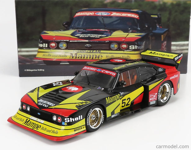 Ford Capri Turbo Zakspeed Gr.5 Mampe N°52 DRM 1978 Hans Heyer 1:18 Werk83 čierna žltá červená