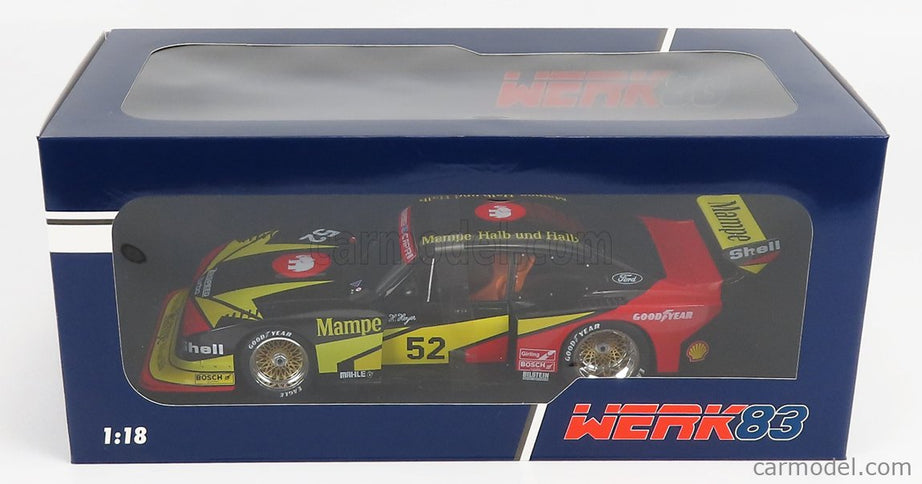 Ford Capri Turbo Zakspeed Gr.5 Mampe N°52 DRM 1978 Hans Heyer 1:18 Werk83 čierna žltá červená