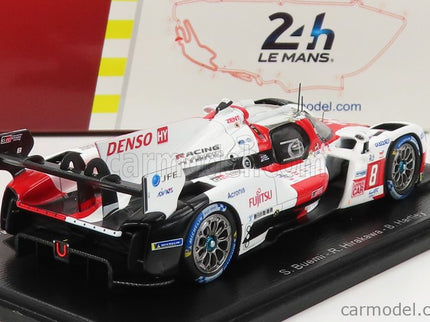 Toyota GR010 3.5L Turbo Hybrid V6 Team Toyota Gazoo Racing N°8 Víťaz 24h Le Mans 2022 S.Buemi - B.Hartley - R.Hirakawa 1:43 Spark Model biela červená sivá