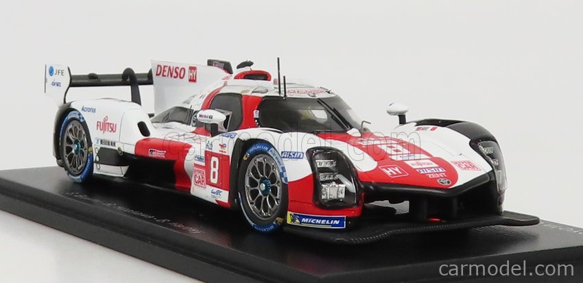 Toyota GR010 3.5L Turbo Hybrid V6 Team Toyota Gazoo Racing N°8 Víťaz 24h Le Mans 2022 S.Buemi - B.Hartley - R.Hirakawa 1:43 Spark Model biela červená sivá