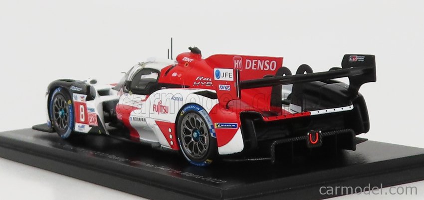 Toyota GR010 3.5L Turbo Hybrid V6 Team Toyota Gazoo Racing N°8 Víťaz 24h Le Mans 2022 S.Buemi - B.Hartley - R.Hirakawa 1:43 Spark Model biela červená sivá