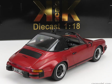 Porsche 911 SC Targa 1983 - With Extra Hard-Top 1:18 KK Scale červená metalická