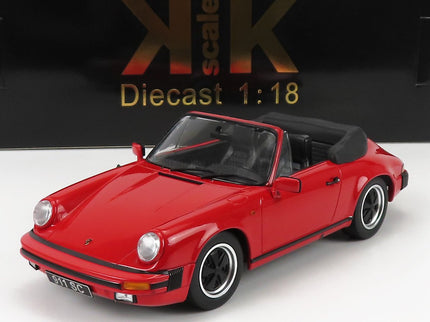 Porsche 911 SC Cabriolet 1983 - With Extra Soft-Top 1:18 KK Scale červená