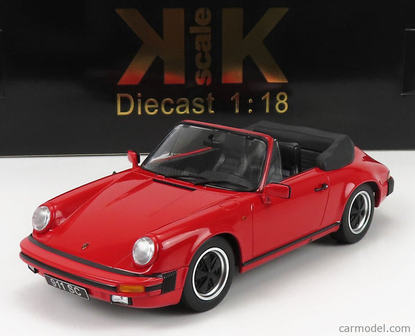 Porsche 911 SC Cabriolet 1983 - With Extra Soft-Top 1:18 KK Scale červená