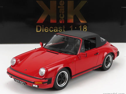 Porsche 911 SC Cabriolet 1983 - With Extra Soft-Top 1:18 KK Scale červená