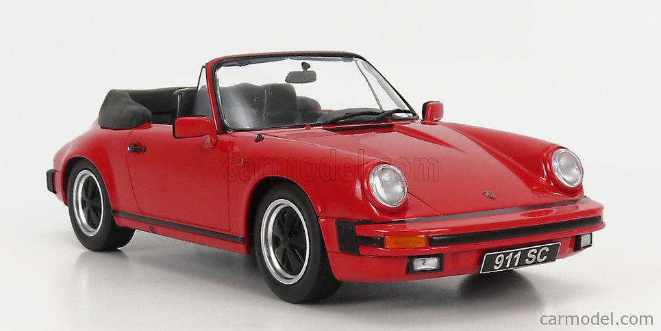 Porsche 911 SC Cabriolet 1983 - With Extra Soft-Top 1:18 KK Scale červená