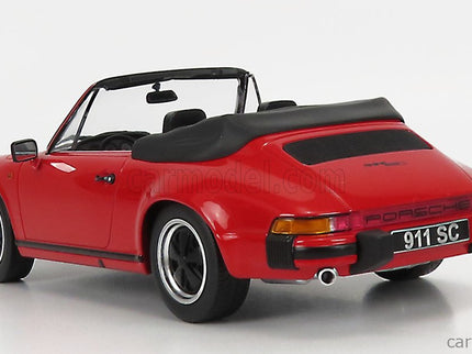 Porsche 911 SC Cabriolet 1983 - With Extra Soft-Top 1:18 KK Scale červená