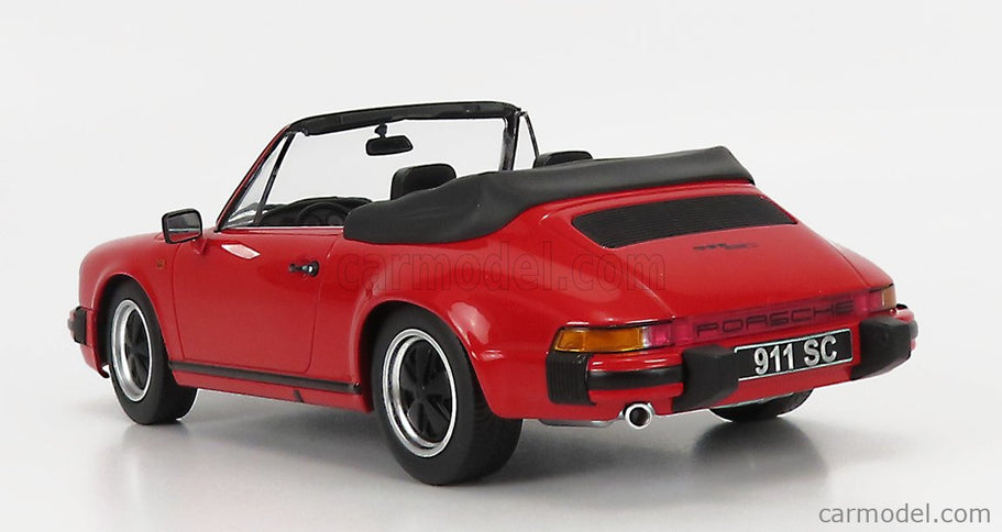 Porsche 911 SC Cabriolet 1983 - With Extra Soft-Top 1:18 KK Scale červená
