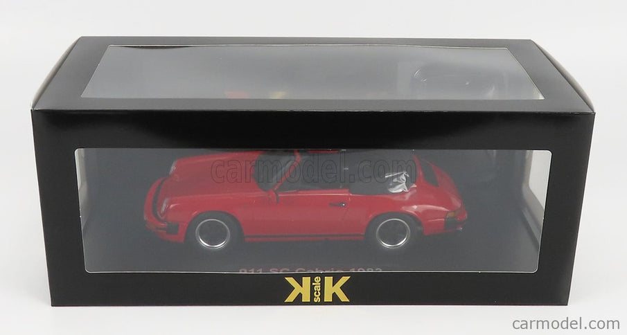 Porsche 911 SC Cabriolet 1983 - With Extra Soft-Top 1:18 KK Scale červená
