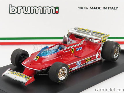Ferrari F1 312T5 N°2 Monaco GP 1980 Gilles Villeneuve 1:43 Brumm červená