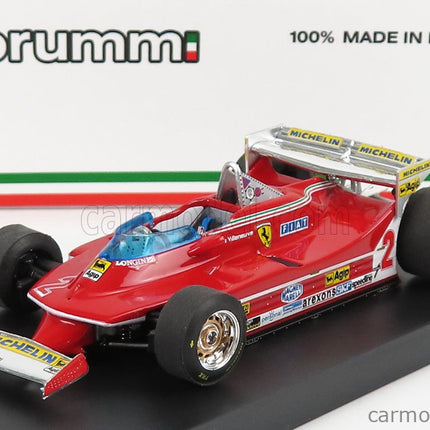 Ferrari F1 312T5 N°2 Monaco GP 1980 Gilles Villeneuve 1:43 Brumm červená