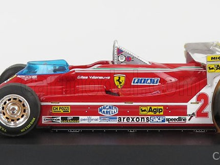 Ferrari F1 312T5 N°2 Monaco GP 1980 Gilles Villeneuve 1:43 Brumm červená