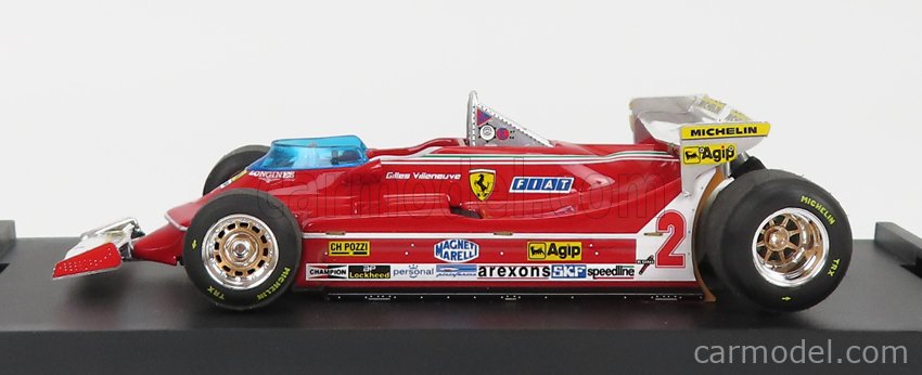 Ferrari F1 312T5 N°2 Monaco GP 1980 Gilles Villeneuve 1:43 Brumm červená