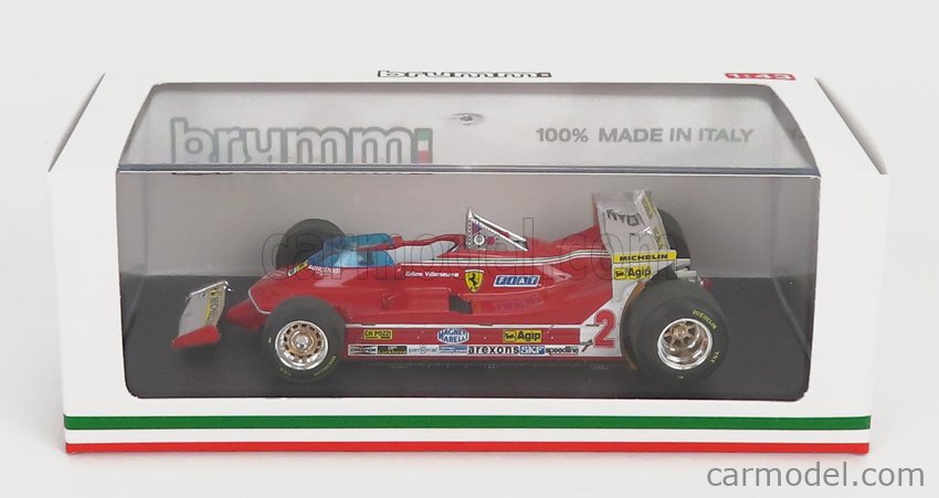 Ferrari F1 312T5 N°2 Monaco GP 1980 Gilles Villeneuve 1:43 Brumm červená