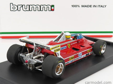 Ferrari F1 312T5 N°1 Monaco GP 1980 Jody Scheckter - With Driver Figúrka 1:43 Brumm červená