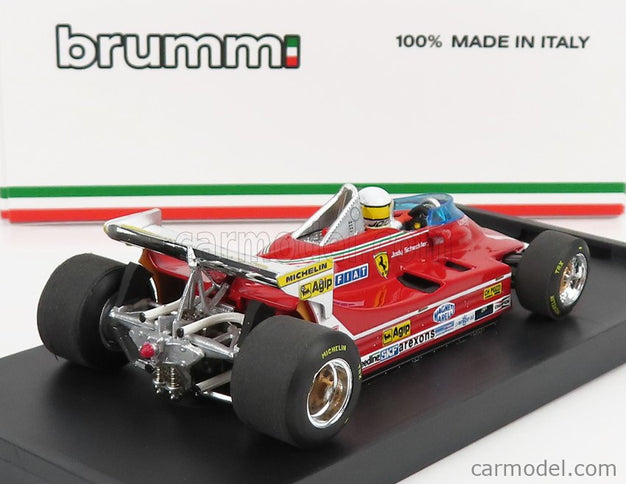 Ferrari F1 312T5 N°1 Monaco GP 1980 Jody Scheckter - With Driver Figúrka 1:43 Brumm červená