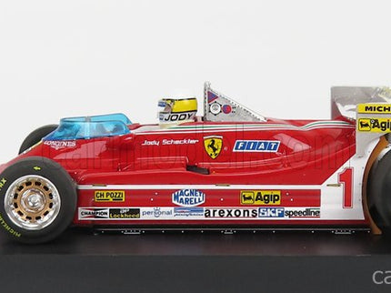 Ferrari F1 312T5 N°1 Monaco GP 1980 Jody Scheckter - With Driver Figúrka 1:43 Brumm červená