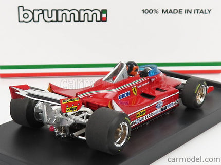 Ferrari F1 312T5 N°2 Brazilian GP 1980 Gilles Villeneuve - With Driver Figúrka 1:43 Brumm červená