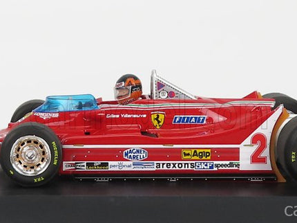 Ferrari F1 312T5 N°2 Brazilian GP 1980 Gilles Villeneuve - With Driver Figúrka 1:43 Brumm červená