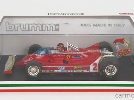 Ferrari F1 312T5 N°2 Brazilian GP 1980 Gilles Villeneuve - With Driver Figúrka 1:43 Brumm červená