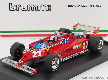 Ferrari F1 126CK Turbo N°27 Víťaz Monaco GP 1981 Gilles Villeneuve 1:43 Brumm červená