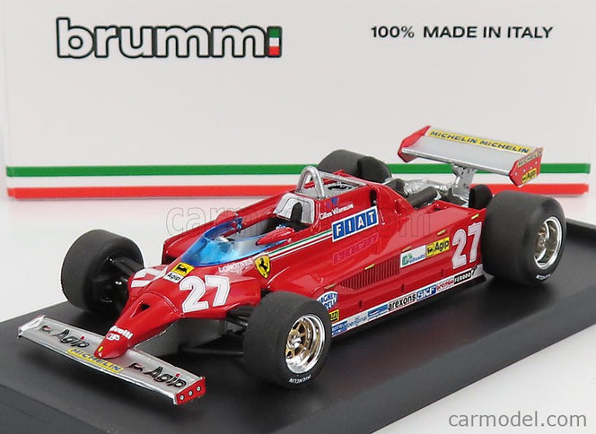 Ferrari F1 126CK Turbo N°27 Víťaz Monaco GP 1981 Gilles Villeneuve 1:43 Brumm červená