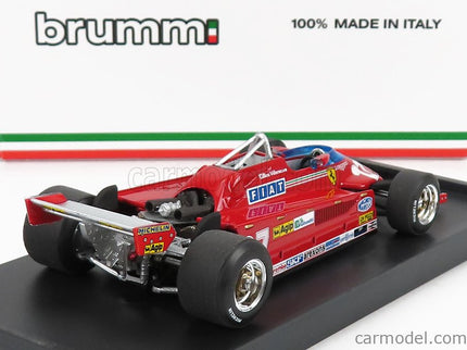 Ferrari F1 126CK Turbo N°27 Víťaz Monaco GP 1981 Gilles Villeneuve 1:43 Brumm červená