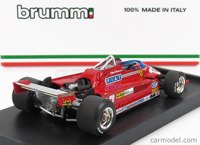 Ferrari F1 126CK Turbo N°27 Víťaz Monaco GP 1981 Gilles Villeneuve 1:43 Brumm červená