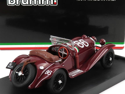 ALFA ROMEO 1750 GS Spider N°86 3. Miesto Mille Miglia 1930 G.Camapari - A.Marinoni 1:43 Brumm bordó