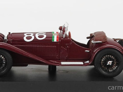 ALFA ROMEO 1750 GS Spider N°86 3. Miesto Mille Miglia 1930 G.Camapari - A.Marinoni 1:43 Brumm bordó