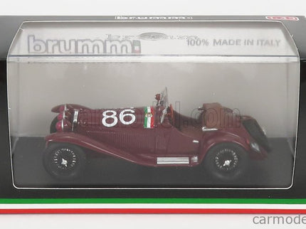 ALFA ROMEO 1750 GS Spider N°86 3. Miesto Mille Miglia 1930 G.Camapari - A.Marinoni 1:43 Brumm bordó