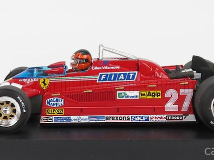 Ferrari F1 126CK Turbo N°27 Víťaz Montecarlo GP 1981 Gilles Villeneuve - With Driver Figúrka 1:43 Brumm červená