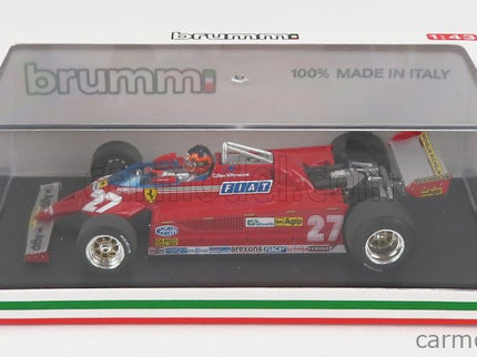 Ferrari F1 126CK Turbo N°27 Víťaz Montecarlo GP 1981 Gilles Villeneuve - With Driver Figúrka 1:43 Brumm červená