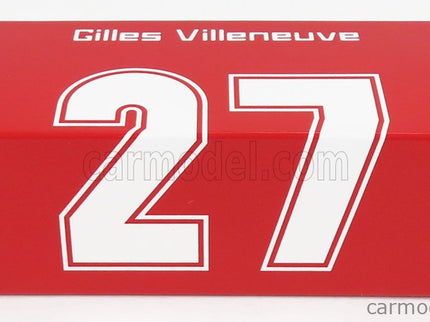 Ferrari F1 126CK Turbo N°27 Víťaz Montecarlo GP 1981 Gilles Villeneuve - With Driver Figúrka 1:43 Brumm červená
