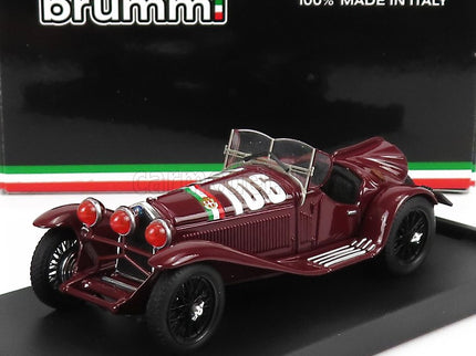 ALFA ROMEO 2300 Spider N°106 Víťaz Mille Miglia 1932 B.Borzacchini - A.Bignami 1:43 Brumm bordó
