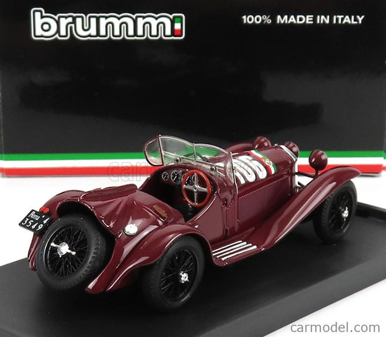 ALFA ROMEO 2300 Spider N°106 Víťaz Mille Miglia 1932 B.Borzacchini - A.Bignami 1:43 Brumm bordó