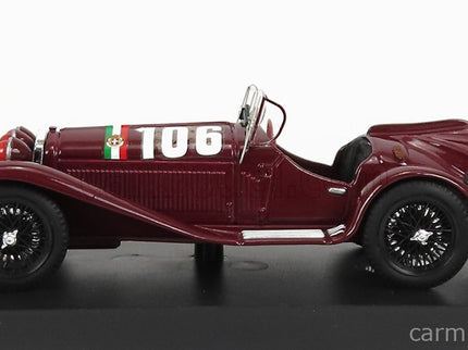 ALFA ROMEO 2300 Spider N°106 Víťaz Mille Miglia 1932 B.Borzacchini - A.Bignami 1:43 Brumm bordó