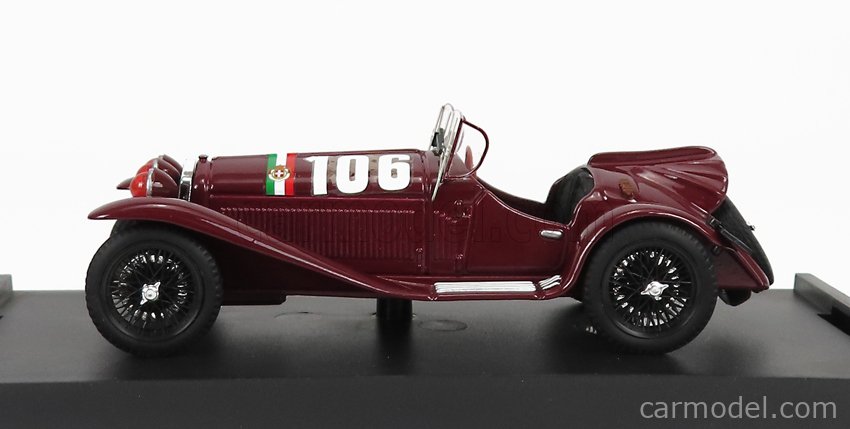 ALFA ROMEO 2300 Spider N°106 Víťaz Mille Miglia 1932 B.Borzacchini - A.Bignami 1:43 Brumm bordó