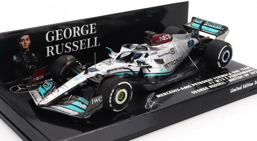 MERCEDES GP | F1 W13E TEAM MERCEDES-AMG PETRONAS F1 N 63 SILVERSTONE BRITISH GP 2022 GEORGE RUSSELL | SILVER GREEN