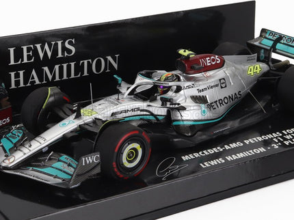 MERCEDES GP | F1 W13E TEAM MERCEDES-AMG PETRONAS F1 N 44 3rd SILVERSTONE BRITISH GP 2022 LEWIS HAMILTON | SILVER GREEN