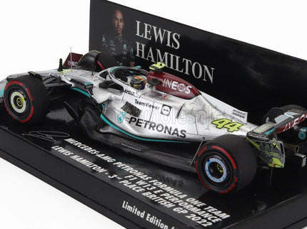 MERCEDES GP | F1 W13E TEAM MERCEDES-AMG PETRONAS F1 N 44 3rd SILVERSTONE BRITISH GP 2022 LEWIS HAMILTON | SILVER GREEN