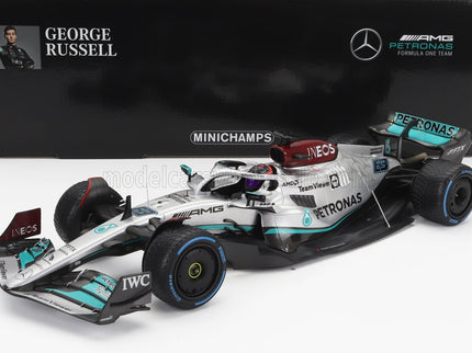 MERCEDES GP | F1 W13E TEAM MERCEDES-AMG PETRONAS F1 N 63 MONACO GP WITH RAIN TIRES 2022 GEORGE RUSSELL | SILVER GREEN