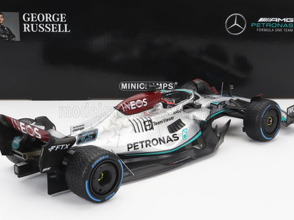 MERCEDES GP | F1 W13E TEAM MERCEDES-AMG PETRONAS F1 N 63 MONACO GP WITH RAIN TIRES 2022 GEORGE RUSSELL | SILVER GREEN