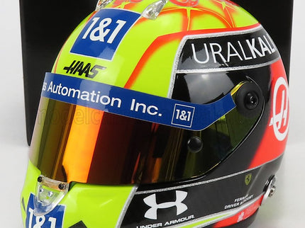 SCHUBERTH HELMET | F1 CASCO HELMET VF-21 TEAM URALKALI N 47 BRITISH SILVERSTONE GP 2021 MICK SCHUMACHER | GREEN RED BLACK YELLOW