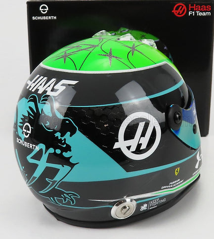 SCHUBERTH HELMET | F1 CASCO HELMET VF-22 TEAM HAAS N 47 SEASON 2022 MICK SCHUMACHER | GREEN BLACK YELLOW