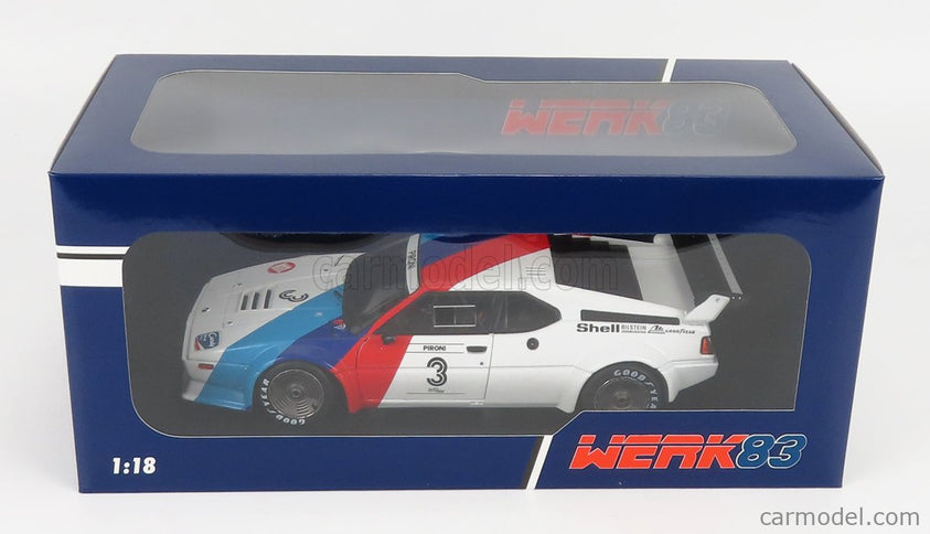 BMW M1 Procar Team Bmw Motorsport N°3 Procar Series Hockenheim 1979 D.Pironi 1:18 Werk83 biela červená modrá