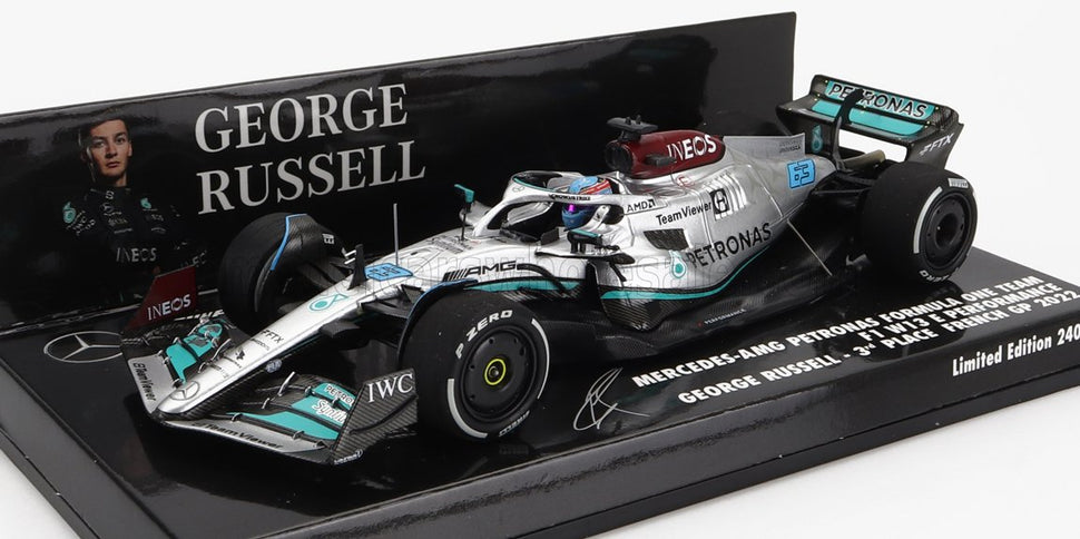 MERCEDES GP | F1 W13E TEAM MERCEDES-AMG PETRONAS F1 N 63 3rd FRANCE GP 2022 GEORGE RUSSELL | SILVER GREEN