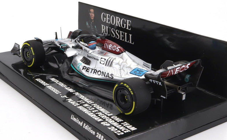 MERCEDES GP | F1 W13E TEAM MERCEDES-AMG PETRONAS F1 N 63 3rd HUNGARIAN GP 2022 GEORGE RUSSELL | SILVER GREEN