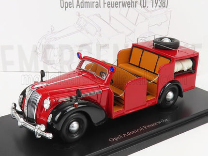 OPEL | ADMIRAL TRUCK FEUERWEHR - FIRE ENGINE GERMANY 1938 | RED